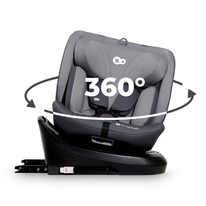 Kinderkraft I-Grow i-Size 360 rotating car seat 0–12 years (40–150 cm / 0–36 kg), grey