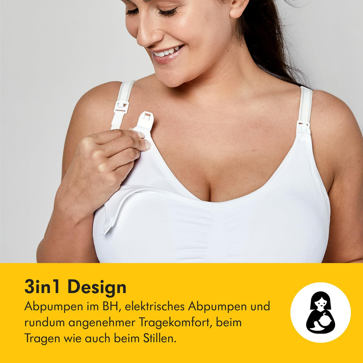 Medela 3-in-1 imetamis- ja pumpamisrinnahoidja, valge