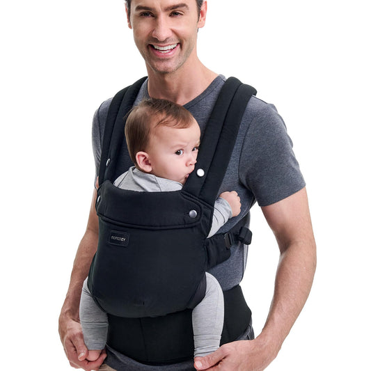 Momcozy ergonomic baby carrier – black, cotton, 3-in-1 design (7–20 kg)