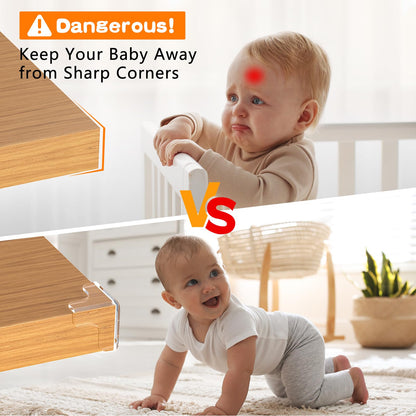 E-PROUSE transparent corner protectors, 12 pcs, pre-adhesive and strong adhesion