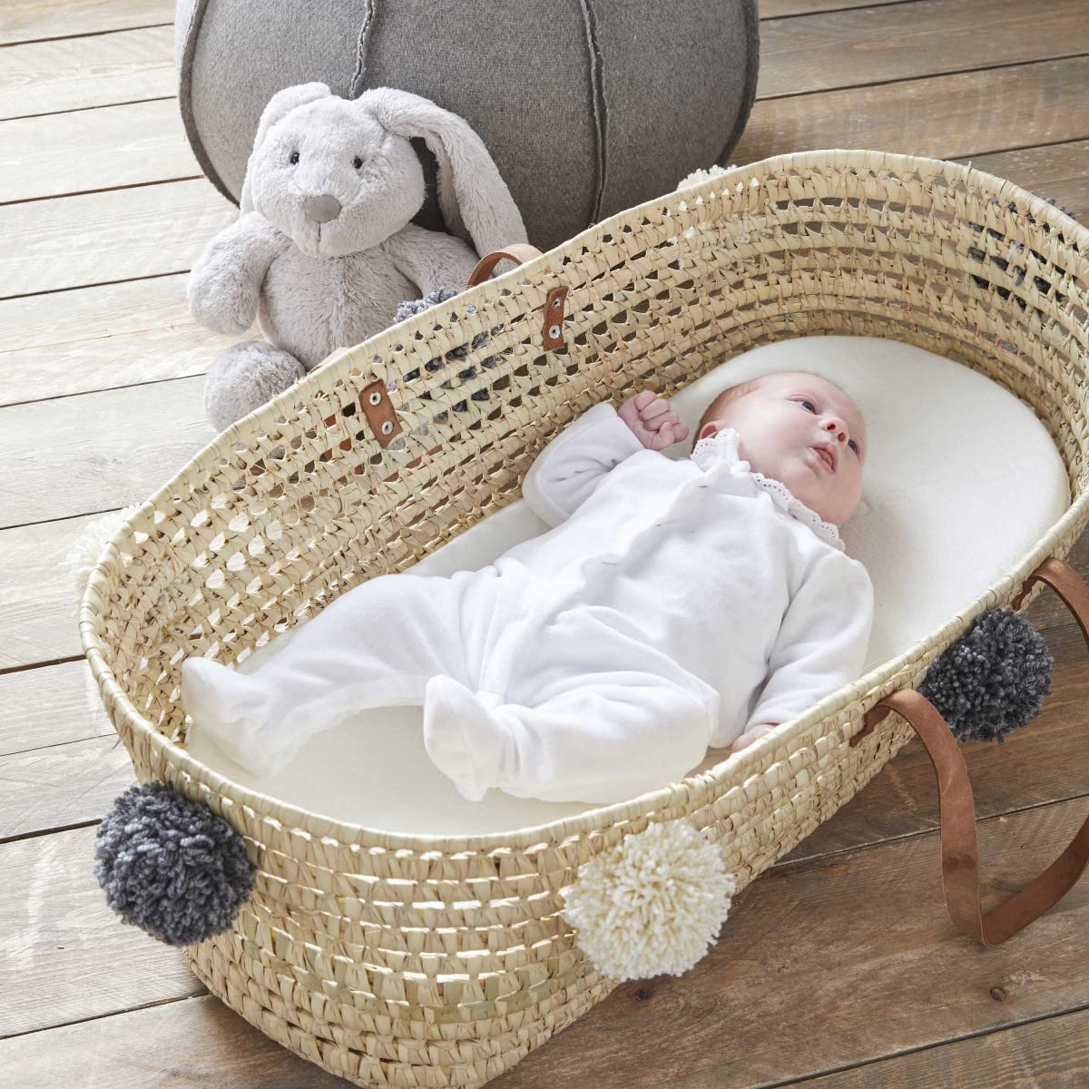 Babysom bamboo viscose mattress for cradle and stroller basket, 72 × 32 cm