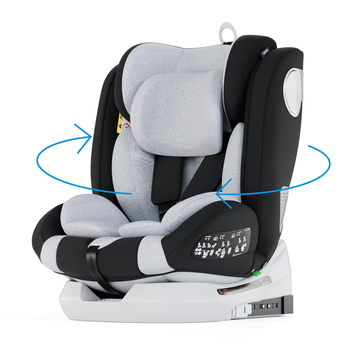 Babify Onboard 360° pöörlev turvatool 40–150 cm i-Size ISOFIX, hall