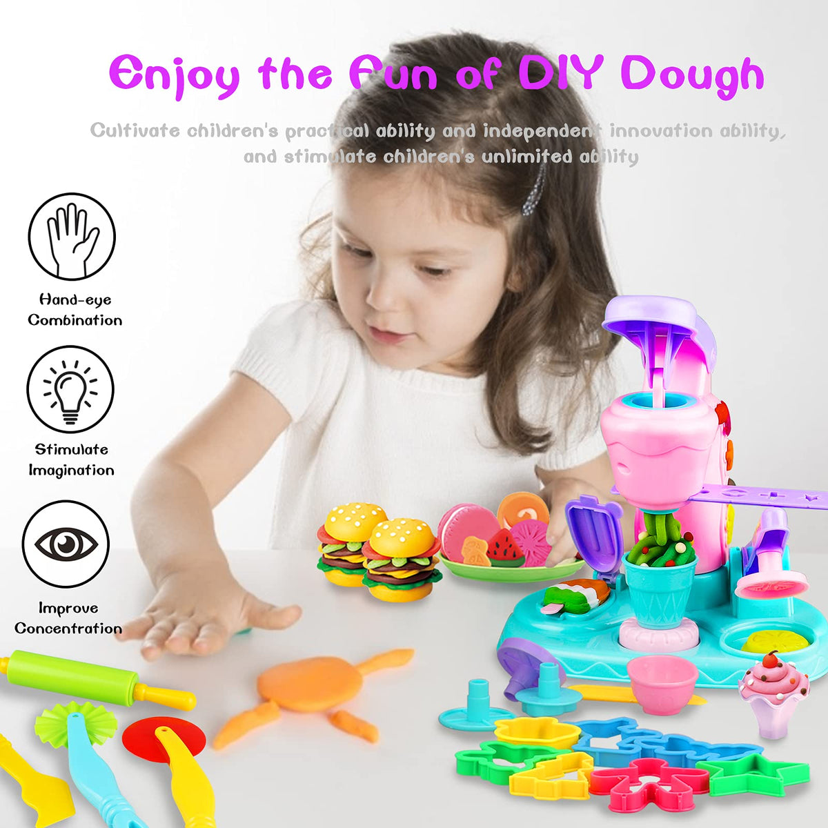 30-piece plasticine accessory set for children