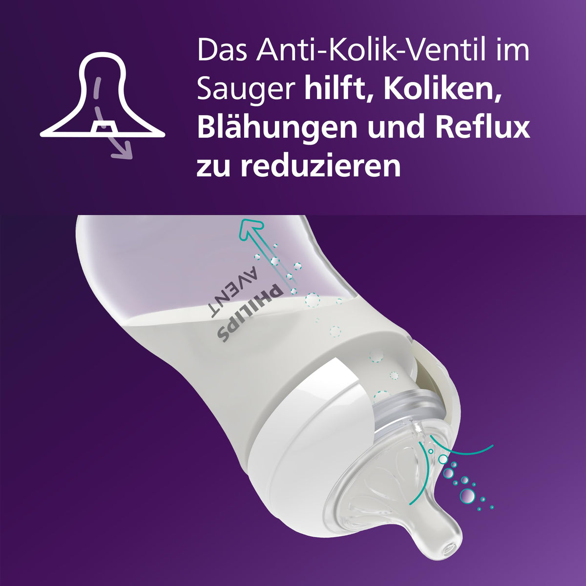AVENT Natural Response kingituskomplekt vastsündinule SCD838/11, 4 lutipudelit, lutt ja pudelihari