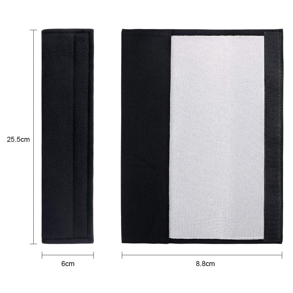 URAQT seat belt padding cushions, 2 pcs, black