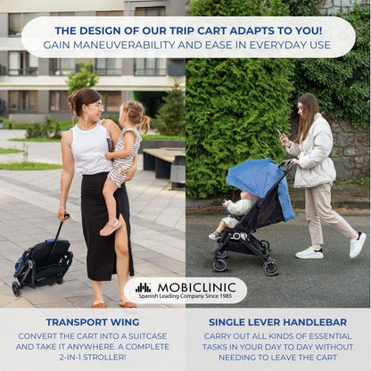 Mobiclinic ultra-compact lightweight stroller Trip, blue
