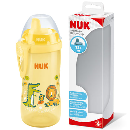 NUK Kiddy Cup drinking cup for children, 12+ months, 300 ml, yellow