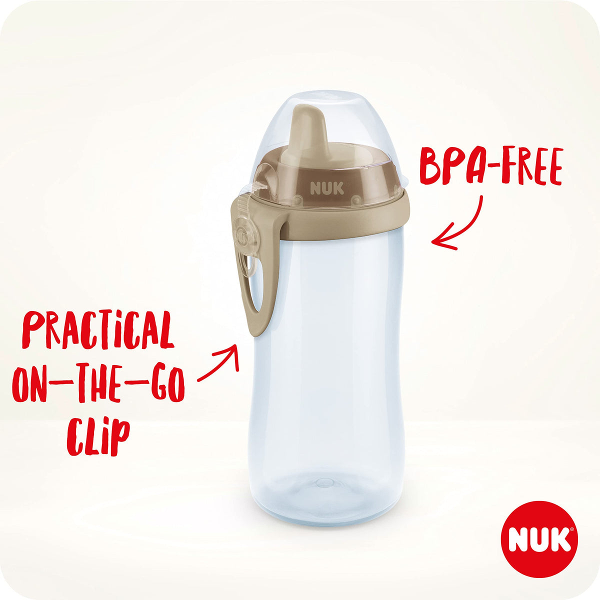 NUK Kiddy Cup drinking cup for children, 12+ months, 300 ml, yellow