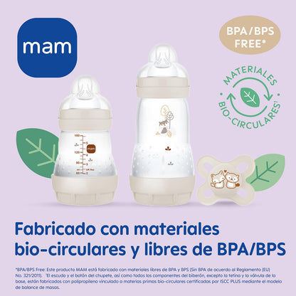 MAM newborn gift set: 2 bottles and a pacifier, blue
