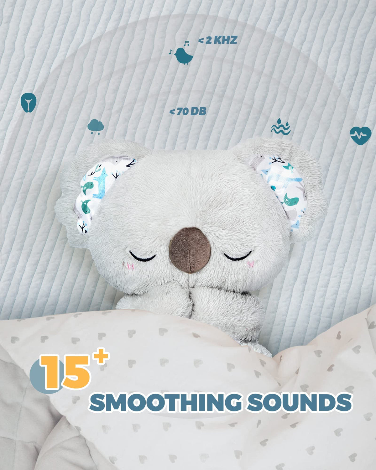 Auby baby cuddle koala with lullabies and white noise