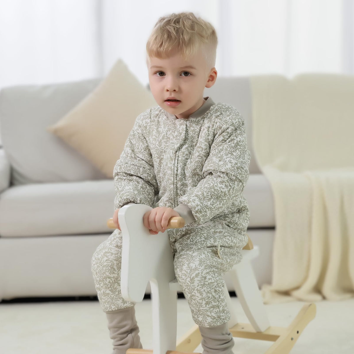 Mosebears jalgadega magamiskott 2.5 TOG, eemaldatavad varrukad, Leaf, 18–36 kuud