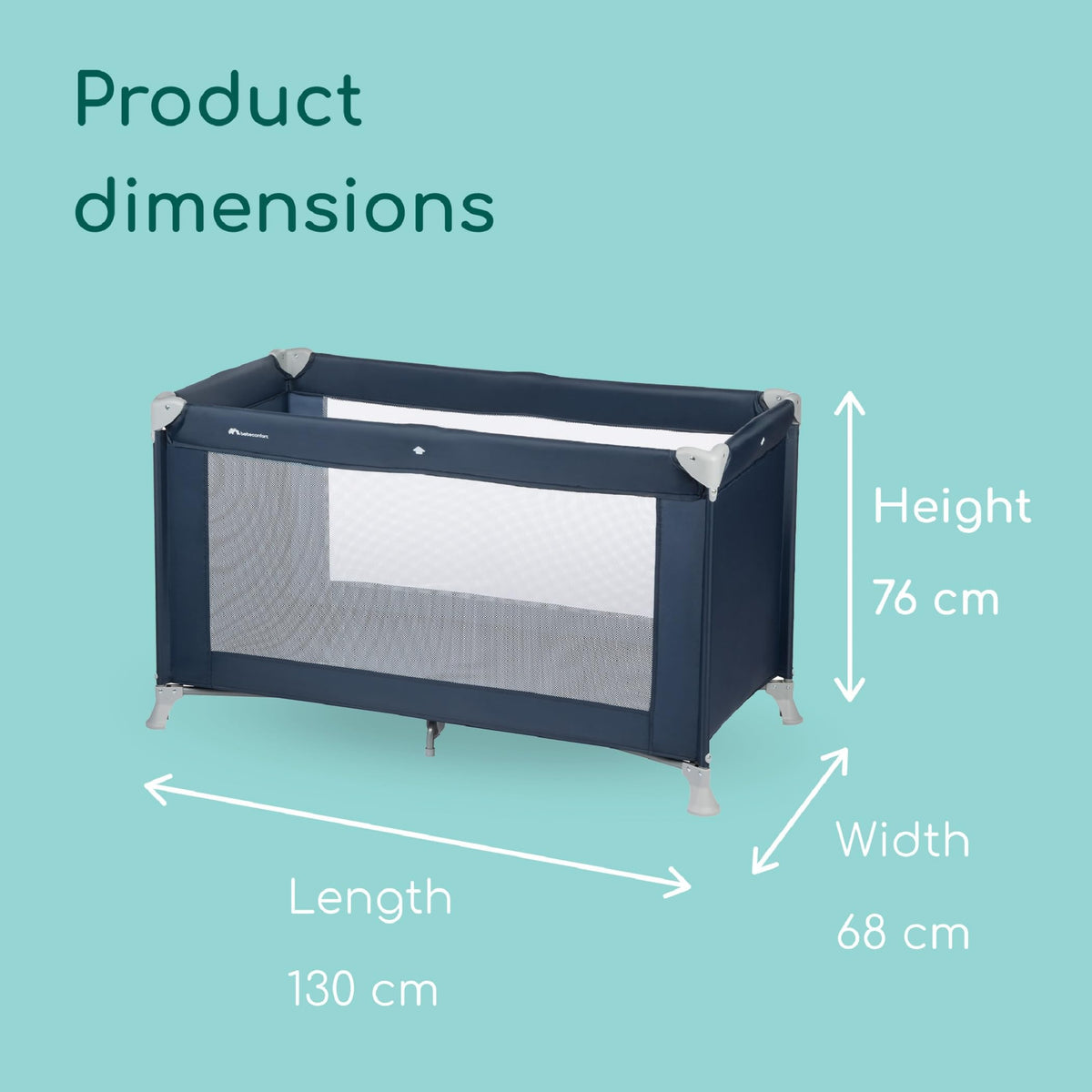 Bebeconfort Soft Dreams travel cot, foldable with mattress, from birth up to 3.5 years