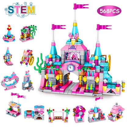 VATOS 568-piece princess castle building block set, 25 models, for children aged 6–12 years