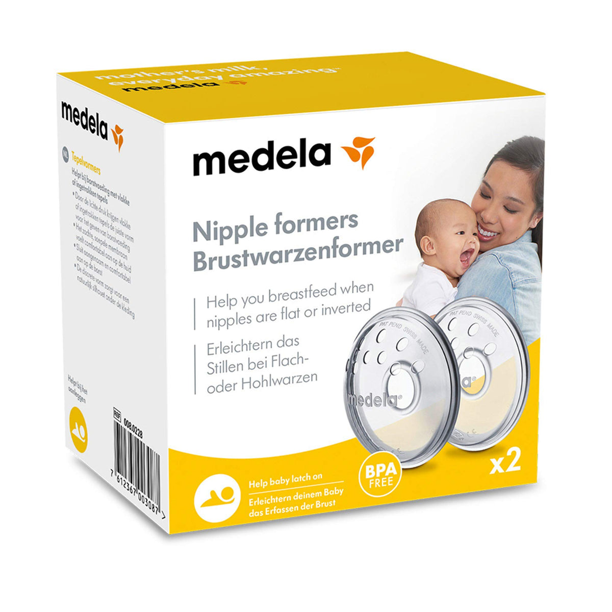Medela nipple formers – for preparing flat and inverted nipples, 2 pcs