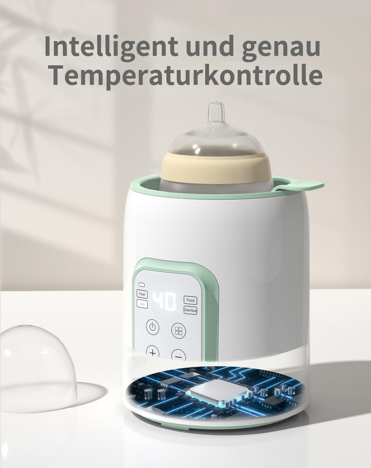 GROWNSY 8-in-1 fast bottle warmer