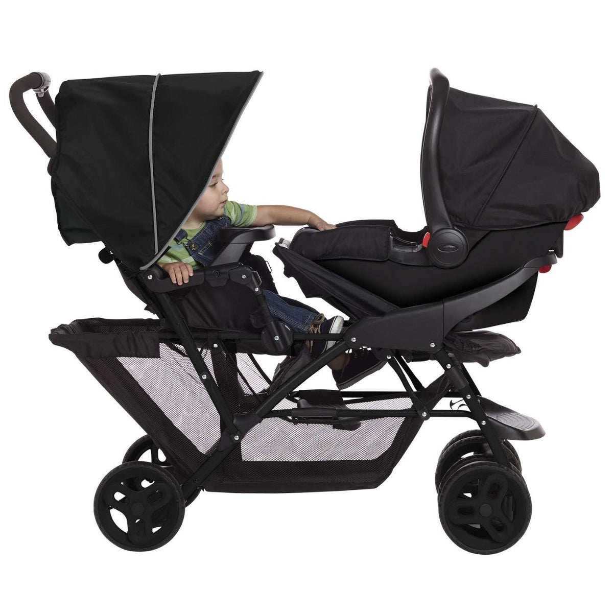 Graco Stadium Duo kahekohaline jalutuskäru Black/Grey, 0-15 kg, kokkupandav