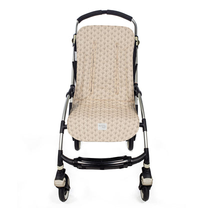Universally compatible stroller seat cover Walking Mum "Indian Sand", breathable and washable