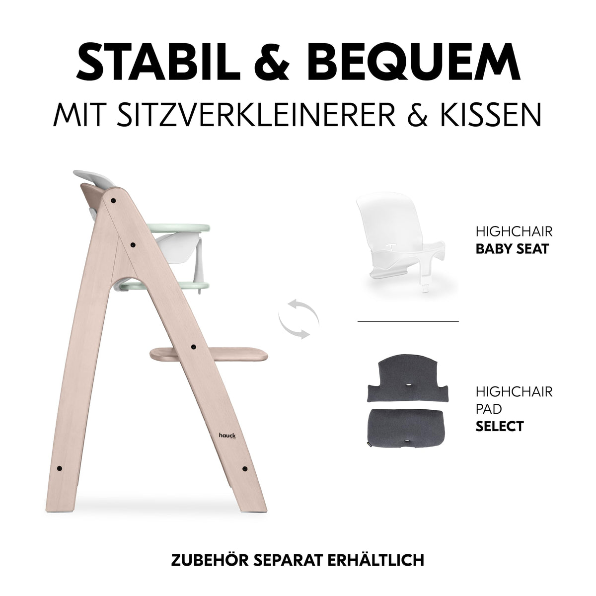 hauck Arketa söögitool, alates 6 kuust kuni 130 kg