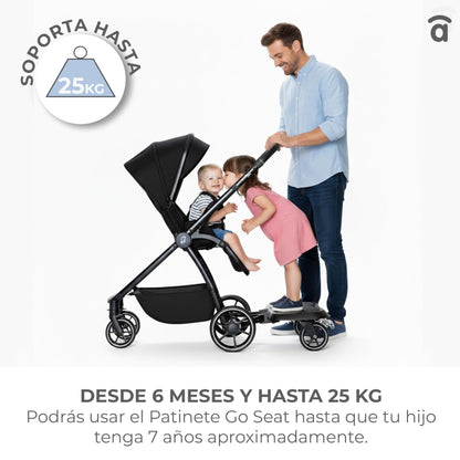 Asalvo Go Seat 2-in-1 universaalne istmega seisulaud, must, 2-5 a, kuni 20 kg