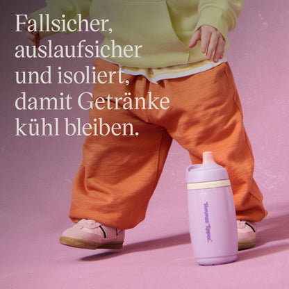 Tommee Tippee isoleeritud joogitass nokaga 266 ml, 2 tk, roosa ja lilla, 12+ kuud