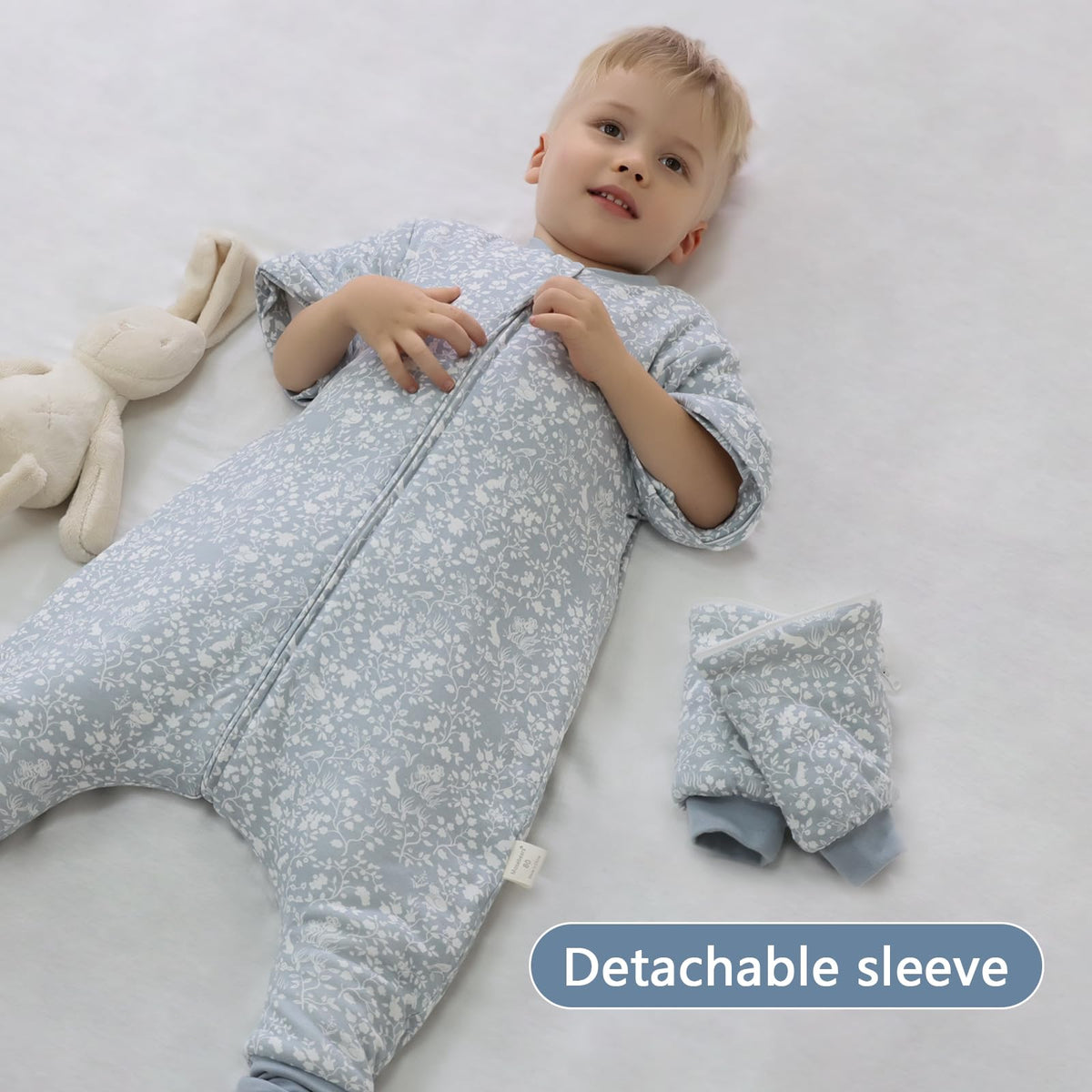 Mosebears baby sleeping bag with legs, TOG 2.5, detachable sleeves, 3-4Y, Rabbit