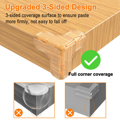 E-PROUSE transparent corner protectors, 12 pcs, pre-adhesive and strong adhesion