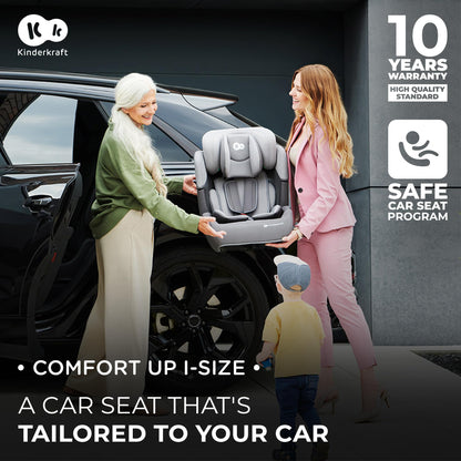 Kinderkraft Comfort UP i-Size car seat 76–150 cm, 15 months–12 years, black