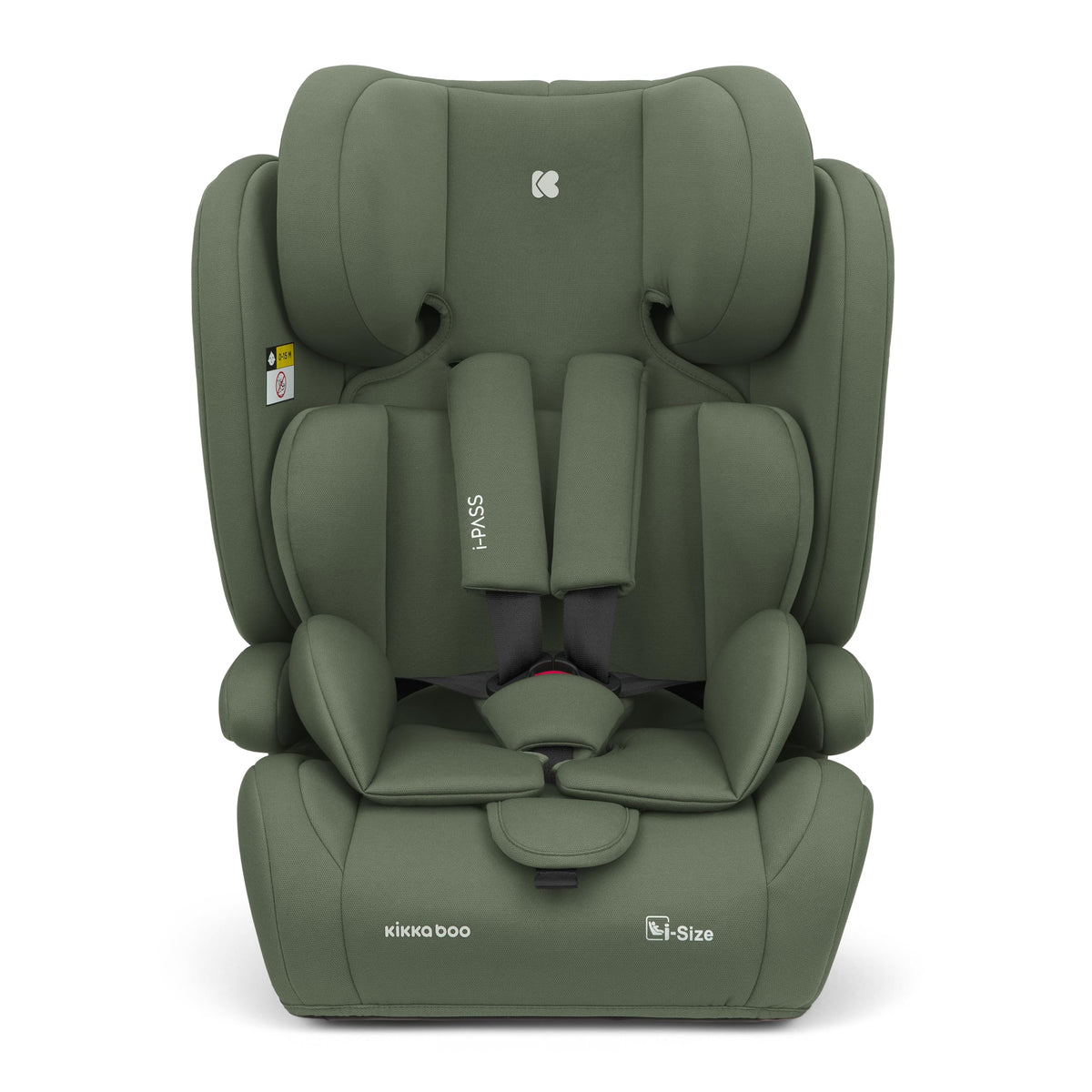 KikkaBoo i-PASS i-Size turvatool 76–150 cm (9–36 kg), Army Green