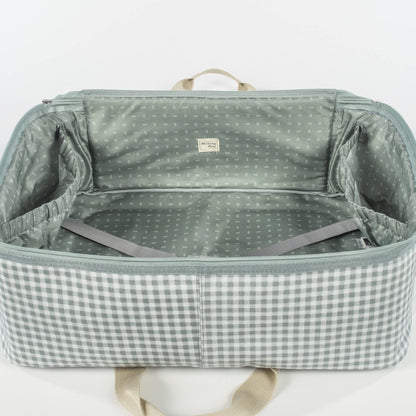 Walking Mum “I Love Vichy” maternity hospital and baby essentials bag, green (49 × 37 × 17 cm)