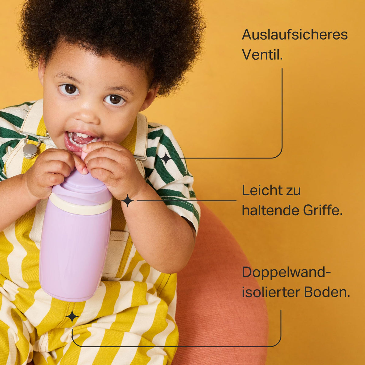 Tommee Tippee isoleeritud joogitass nokaga 266 ml, 2 tk, roosa ja lilla, 12+ kuud