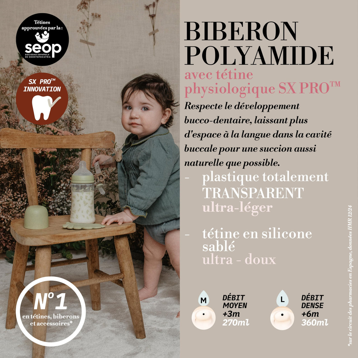 Suavinex lutipudel 360 ml SX Pro sümmeetrilise silikoonlutiga, kiire vool, Poetry, beež