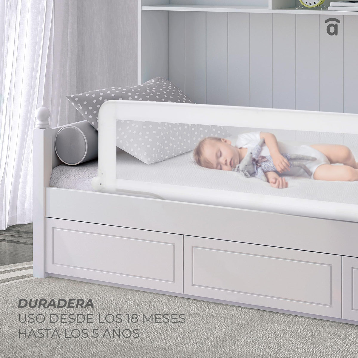 Asalvo 2-in-1 bed rail, white, 150cm