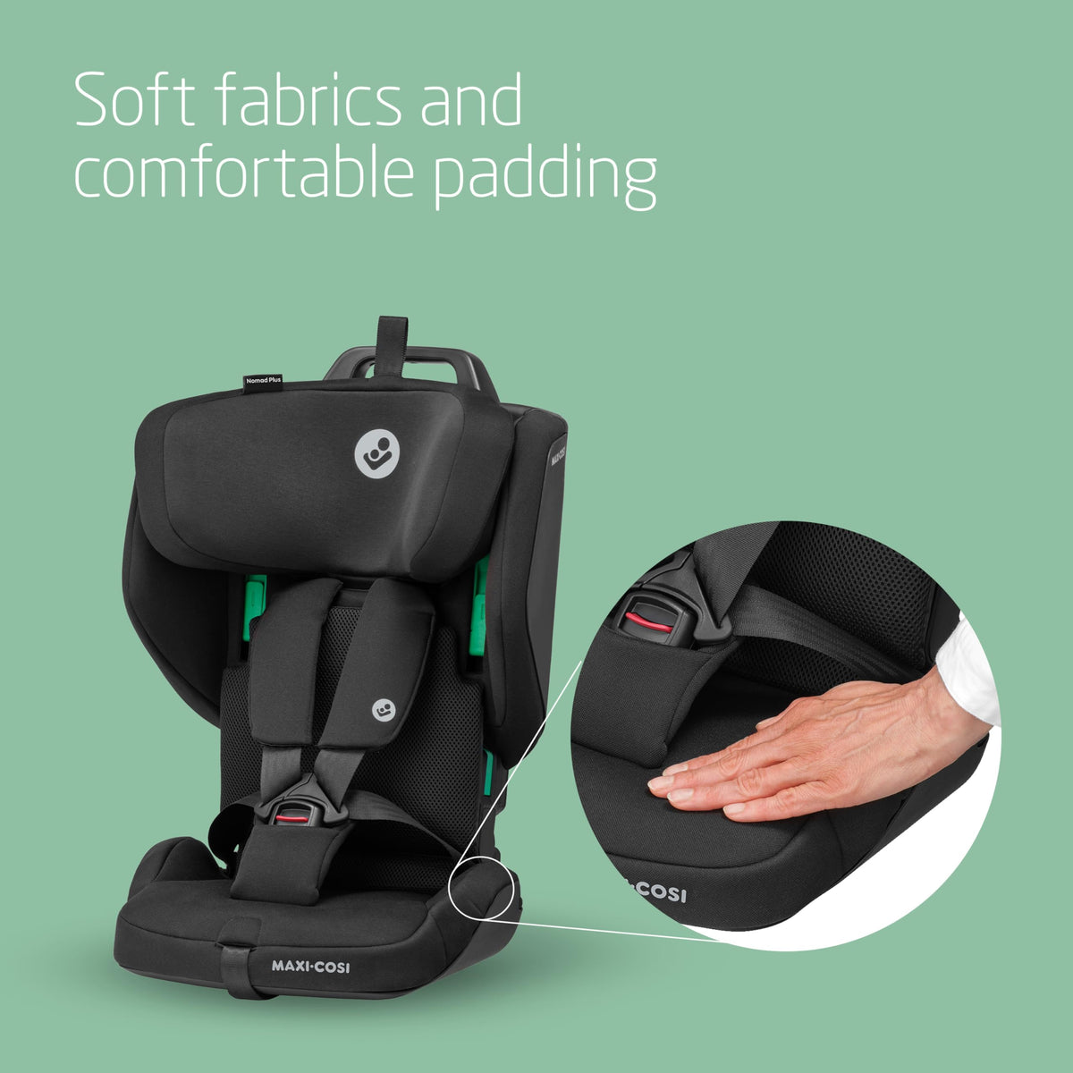 Maxi-Cosi Nomad Plus foldable car seat, 15 months – 4 years, 76–105 cm, black