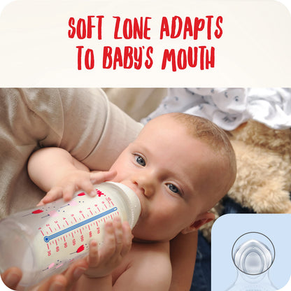 NUK First Choice+ lutipudelite komplekt 0-6k, 300 ml (3 tk), Safari
