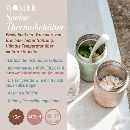 SUAVINEX Wonderland toidutermos beebitoidule 400 ml, roosa (Rose)