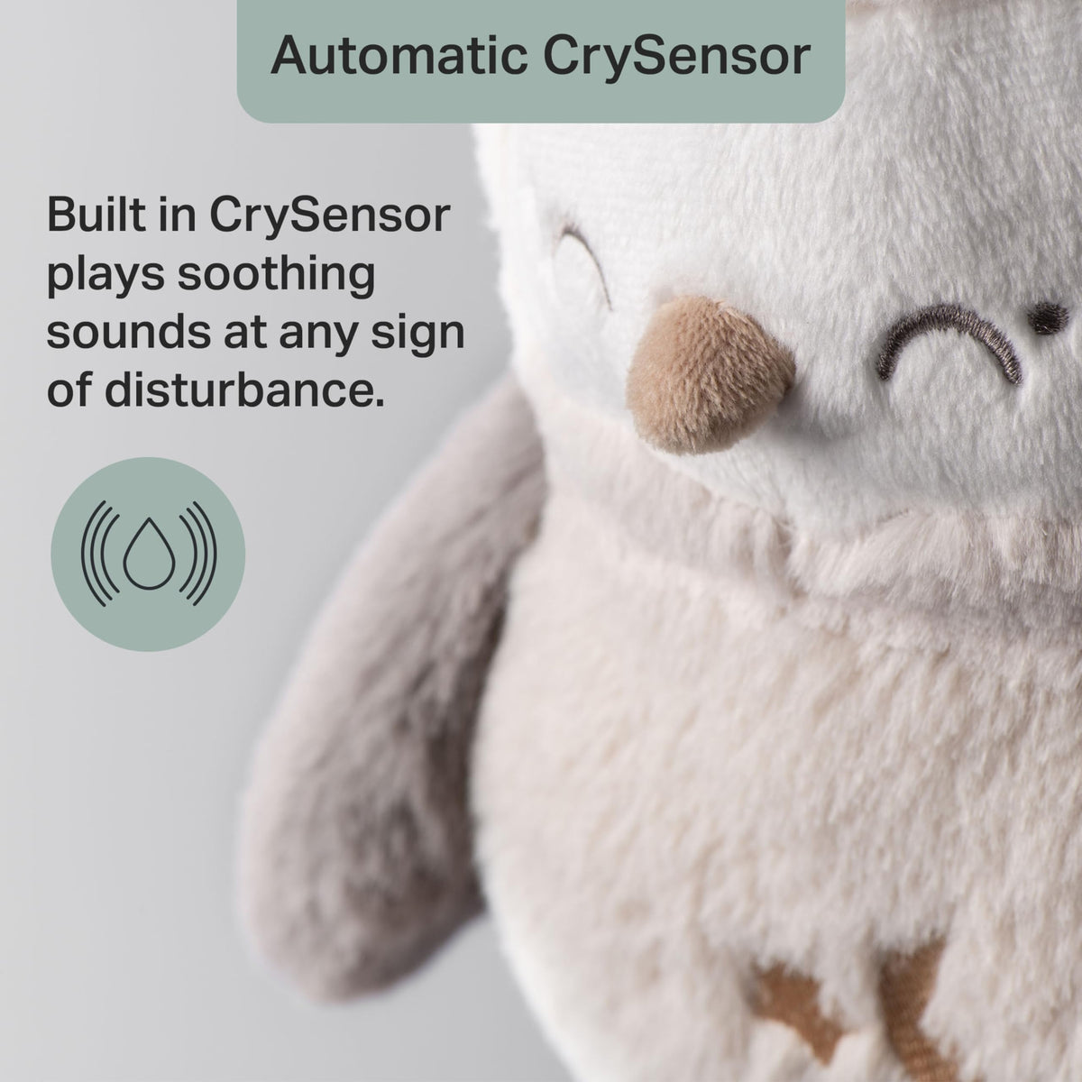 Tommee Tippee OllieOwl Deluxe helide ja valgusega uneabiline beebidele, CrySensor, USB-laetav