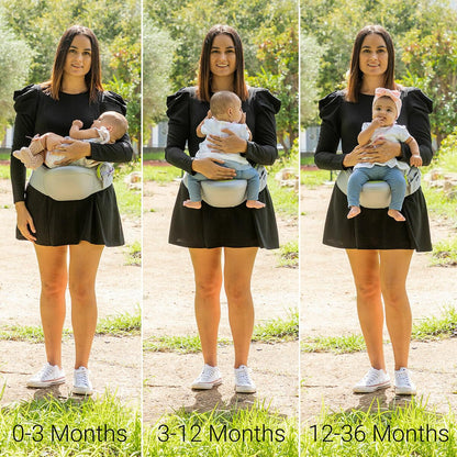 InnovaGoods ergonomic baby carrier belt with pockets, 0–3 years