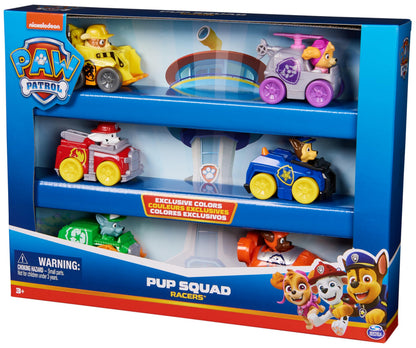 Paw Patrol Pup Squad Racers 6-osaline miniautode komplekt (6 cm)
