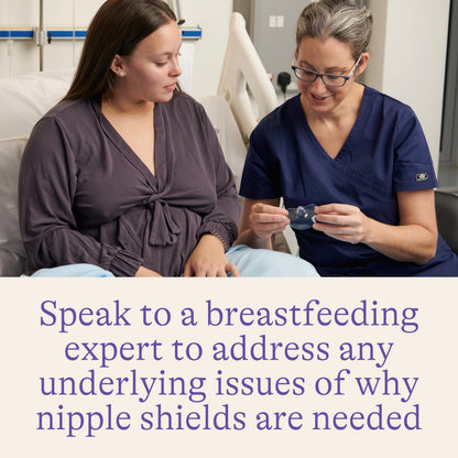 Lansinoh contact nipple shields with case, 24 mm, transparent