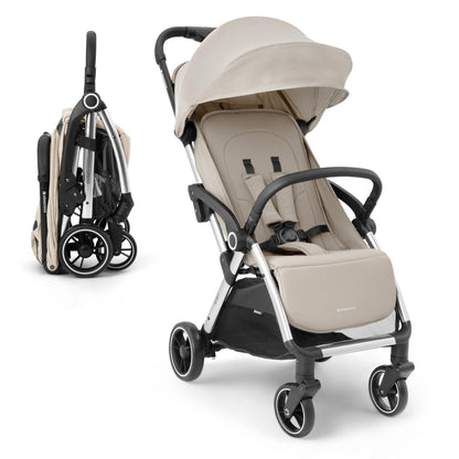 KikkaBoo EDEN lightweight stroller with automatic folding, beige, up to 22 kg