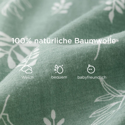 Duomiaomiao unisex baby sleeping bag with legs, size L, cotton, spring/summer (2 pcs)