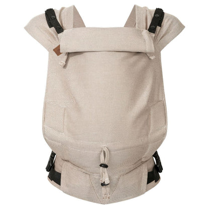 Hoppediz Primeo baby carrier, for newborns, made of organic cotton, beige