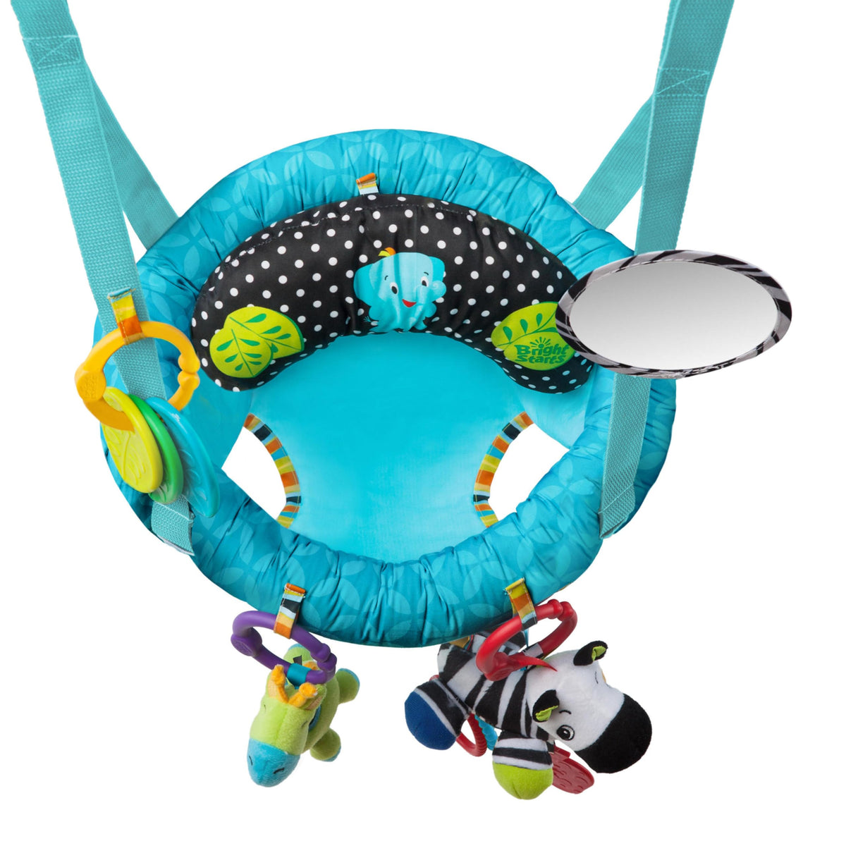 Bright Starts Bounce 'n Spring Deluxe door bouncer for baby, with toys