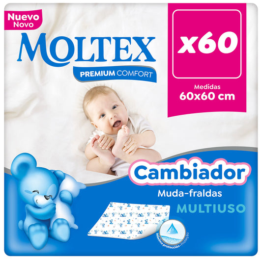 Moltex Premium Comfort disposable changing mats 60 × 60 cm (60 pcs)