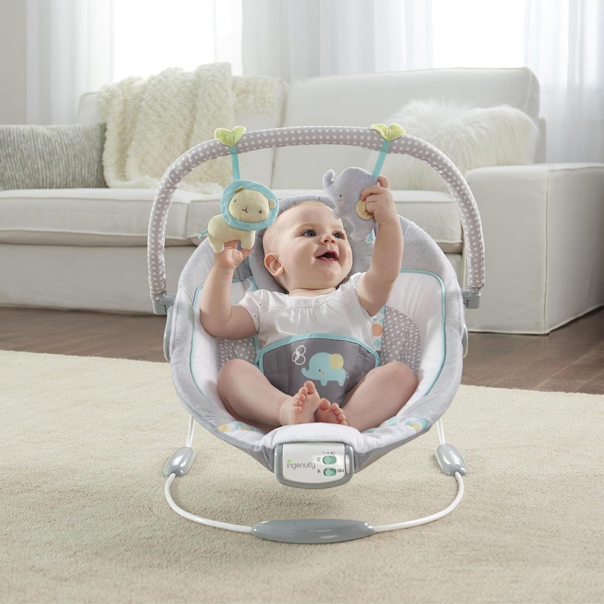 Ingenuity Morrison lamamistool beebile vibratsiooni ja mängukaarega