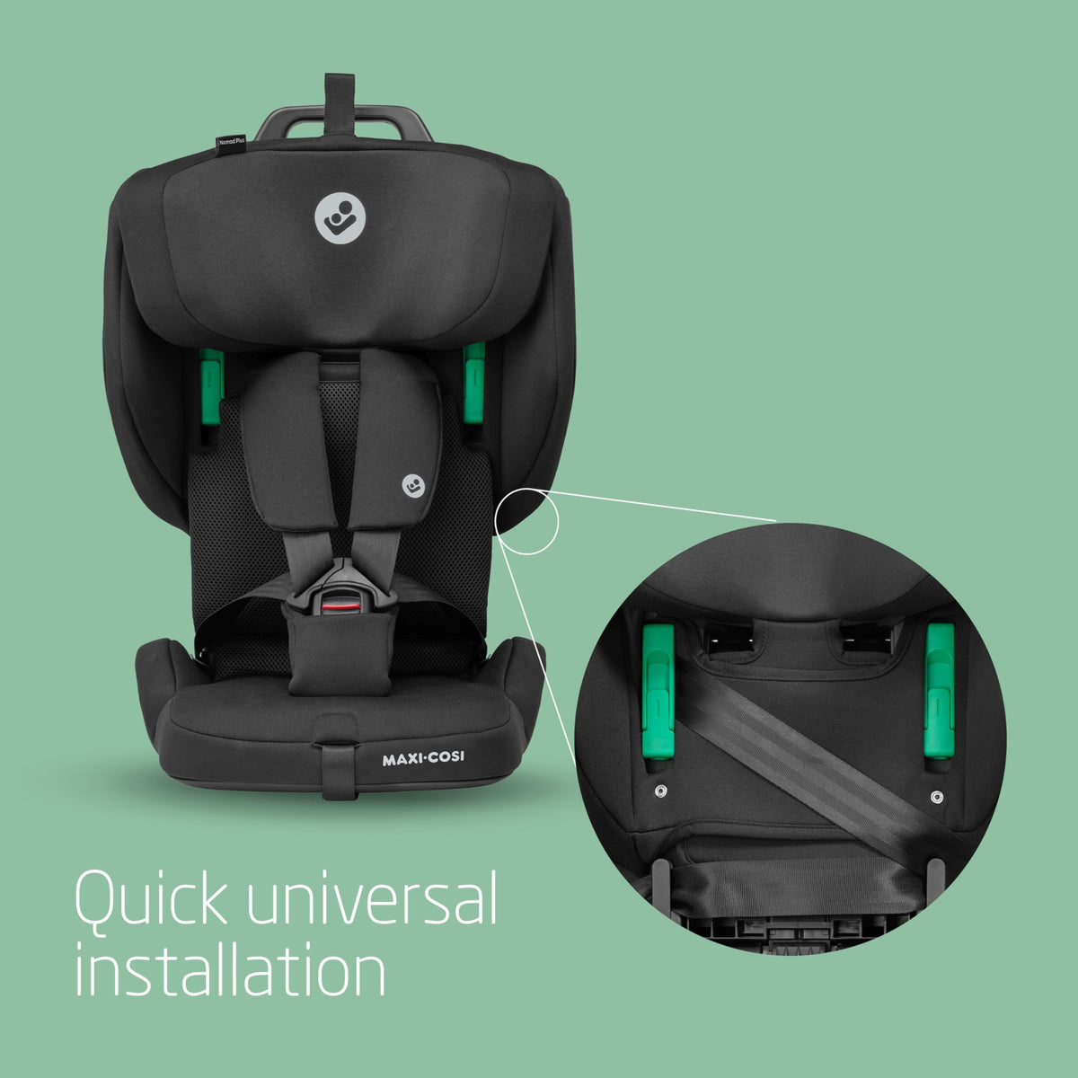 Maxi-Cosi Nomad Plus foldable car seat, 15 months – 4 years, 76–105 cm, black