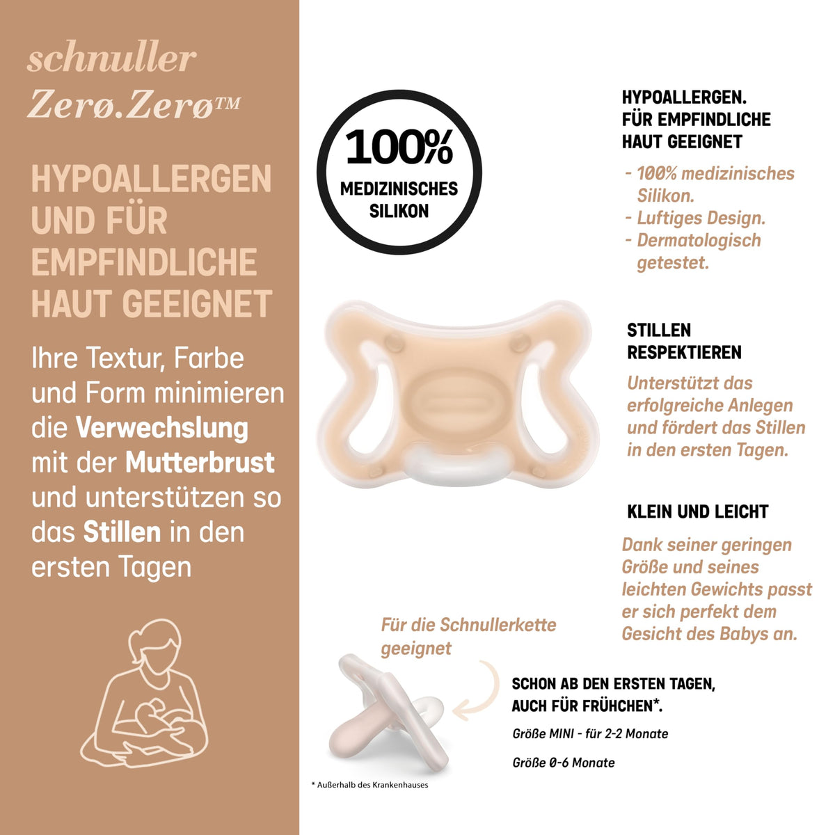 SUAVINEX lutt Zero Zero SX Pro 0–6 kuud, Light