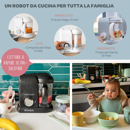Béaba Babycook Solo 4-in-1 blender-steamer – 1100 ml, black