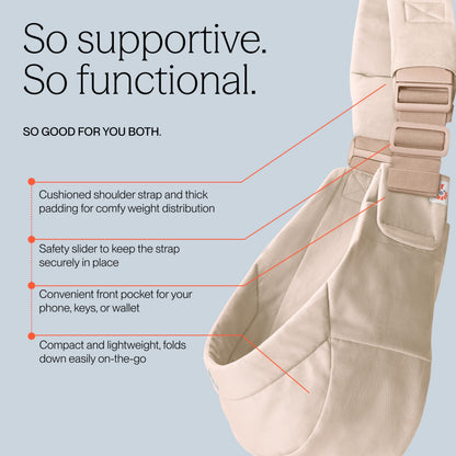 Ergobaby Upsie Sling puusa kandekott, Natural Beige, 6–48 kuud