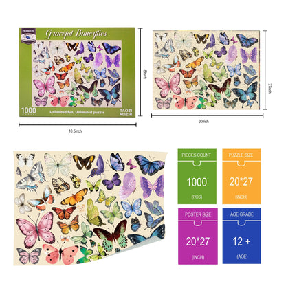 TAOZI&LIZHI butterfly puzzle "Butterfly Beauty", 1000 pieces
